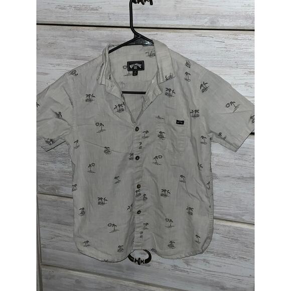Billabong Palm Tree Button Up Shirt - Size Small - Picture 1 of 6